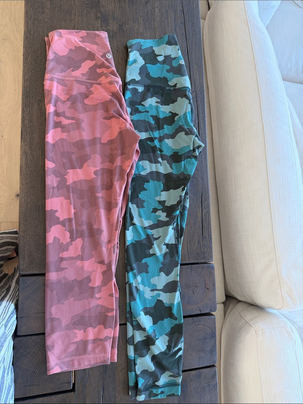 lululemon athletica Women’s Camo Leggings - Pink & Teal- 2Pair